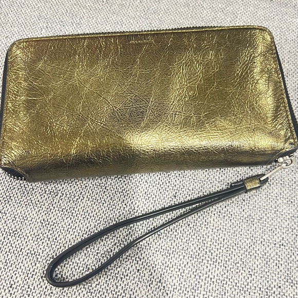 All saints metallic leather long wallet/wristlet - Picture 16 of 16